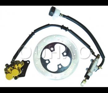 Компоненты гидравлической тормозной системы - расширительный бачок, главный тормозной цилиндр, суппорт, диск